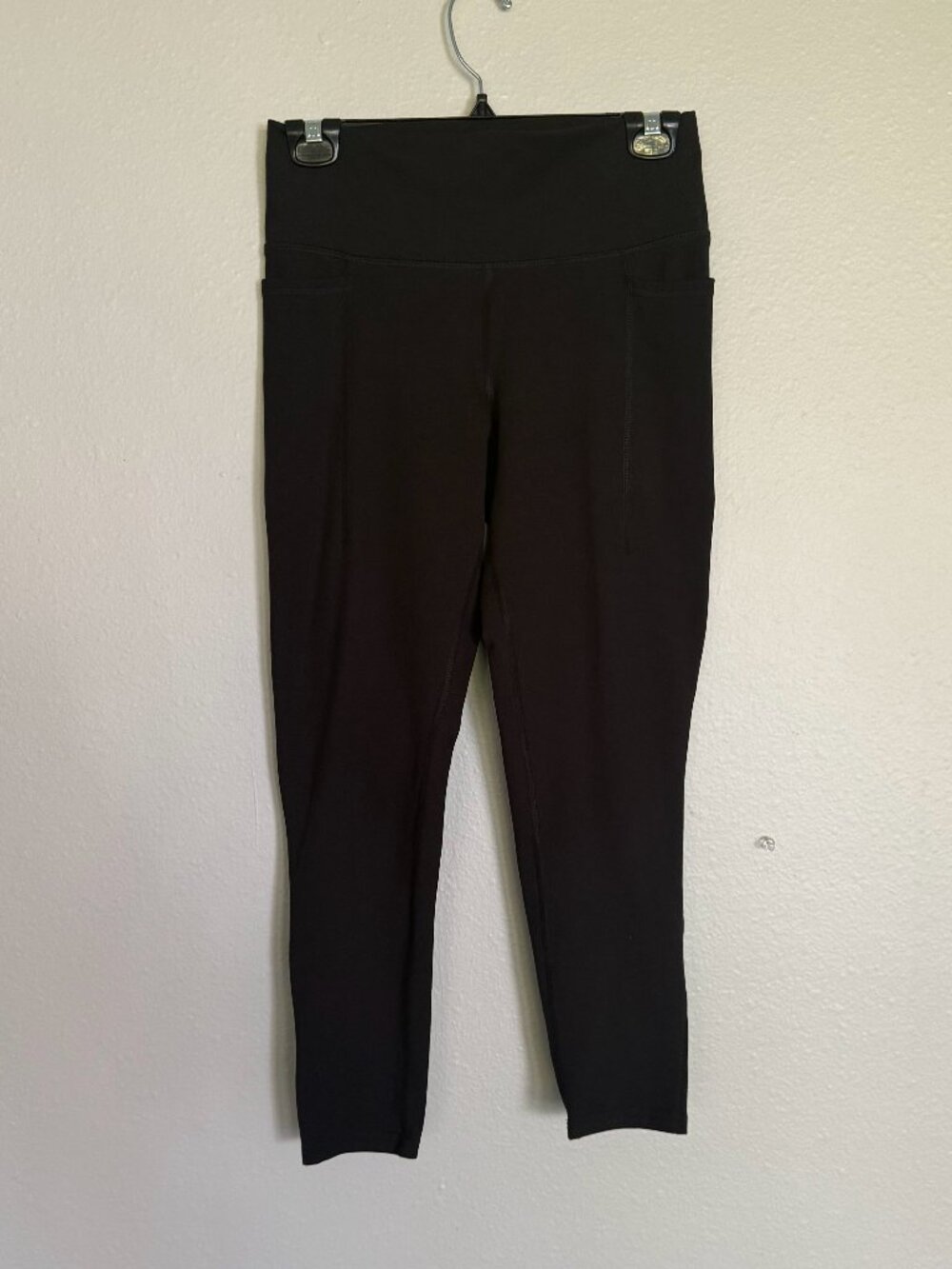Apana Black High Waisted Leggings with Pockets Size Medium M